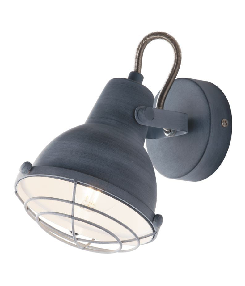 Applique metallo grigio pietra interno bianco lucido spot orientabile 1XE14 non incl. CUBA Applique metallo grigio pietra interno bianco lucido spot orientabile 1XE14 non incl. CUBA